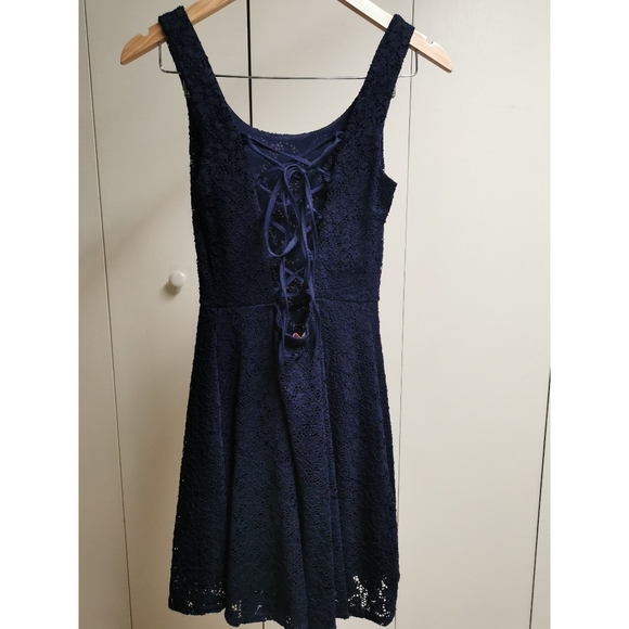 Navy lace dress size small - Picture 2 of 5